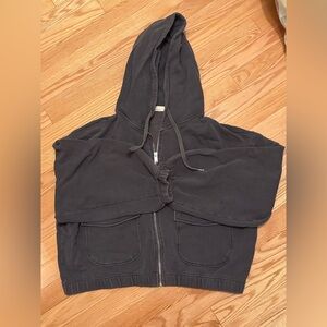 Oak + Fort Grey Zip-Up Jacket